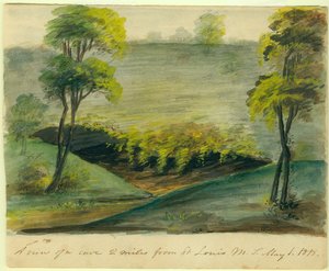 A View of a Cave, 2 Miles from St. Louis, Missouri Territory by Anna Maria von Phul